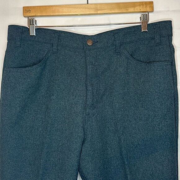 Levi’s Blue Polyester Dress Pants size 38x31 Black Tag - Picture 2 of 7